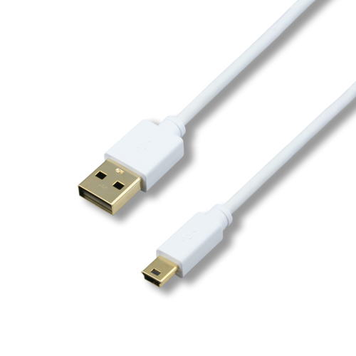 【HUC-2-ANB-1M】USBケーブル2.0 A-miniB 1m ホワイト