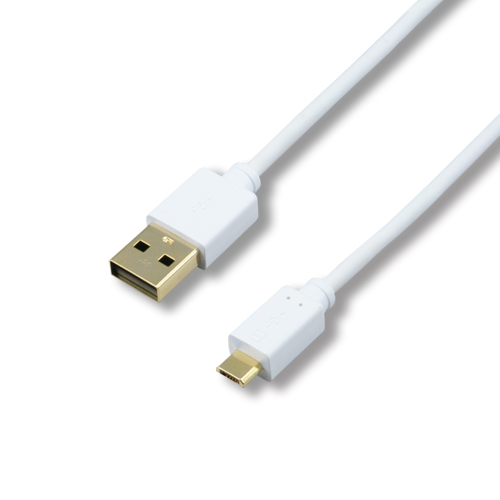 【HUC-2-ARB-1M】USBケーブル2.0 A-microB 1m ホワイト