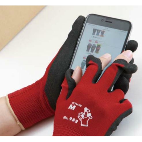 【#952-L】指先が出せる便利な手袋 Lサイズ