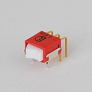 【4UD1-R1-1-M6-R-N-W】基板実装型超小型ロッカスイッチ 白 ON-ON Right angle PC端子