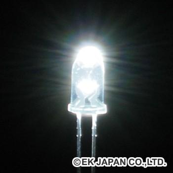 【LK-3WH】超高輝度LED(白色・3mm・5個入)