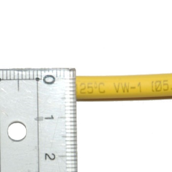 【W15Y】熱収縮チューブ 耐熱タイプ 黄 5mm