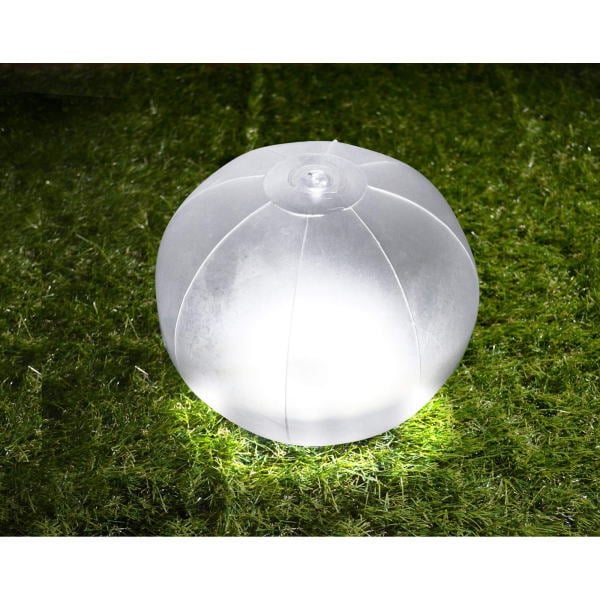 ビーチボール形防水LEDソーラーランタン 10灯 ホワイト【GH-LED10SLA-WH】