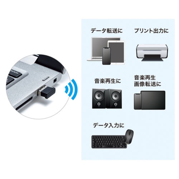 Bluetooth 4.0 USBアダプタ(class1)【MM-BTUD46】