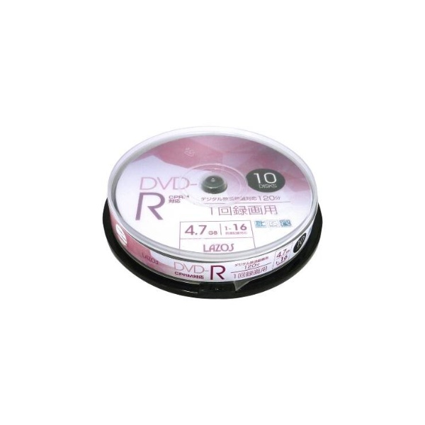 DVD-R(1回録画用、10枚 スピンドルケース)【L-CP10P】