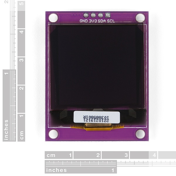 Zio Qwiic OLED Display (1.5inch、128x128)【LCD-15890】