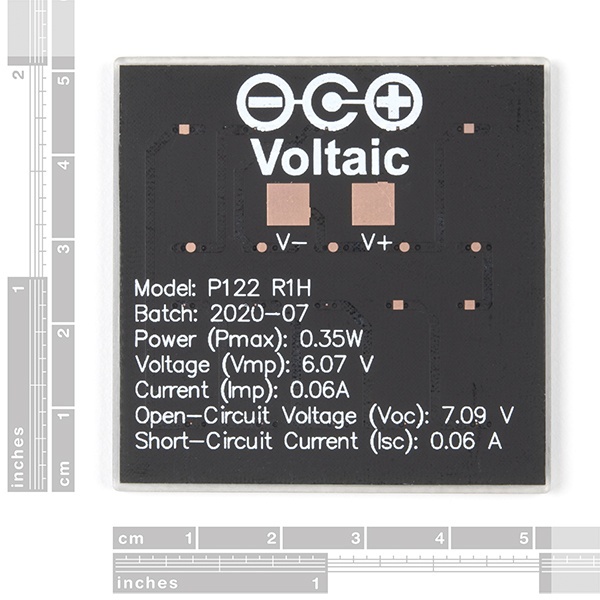 Mini Solar Panel - 0.3 Watt、6 Volt (ETFE)【PRT-18724】