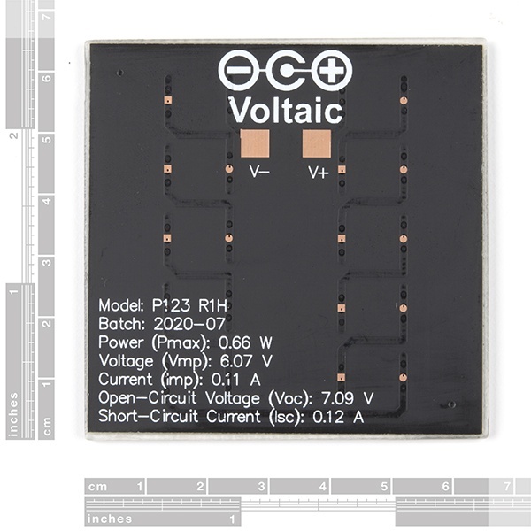 Small Solar Panel - 0.6 Watt、6 Volt (ETFE)【PRT-18725】