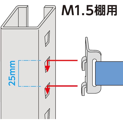M1.5型中量棚用落下防止ベルト W860用 樹脂バックルタイプ【M1.5-RB900-J】