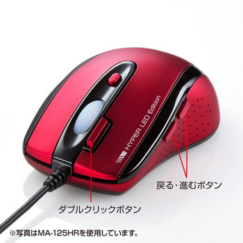 有線ハイパーLEDマウス【MA-125HG】