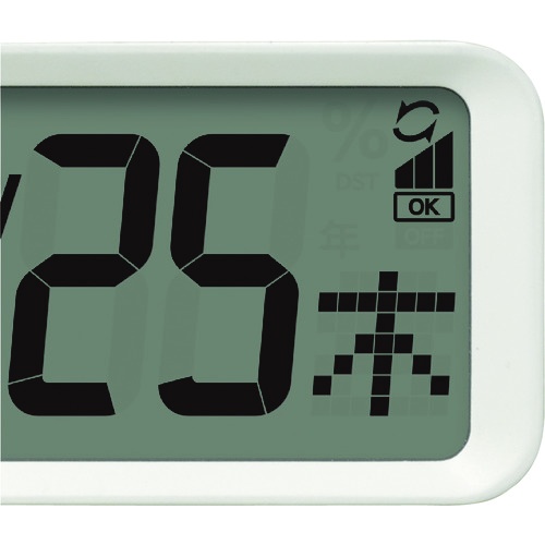 RHYTHM リズム 電波 壁掛け時計 温湿度計付き カレンダー 連続秒針 白 φ325x50【8FYA02SR03】