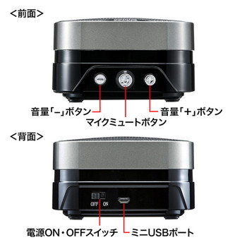 WEB会議小型スピーカーフォン【MM-MC28】