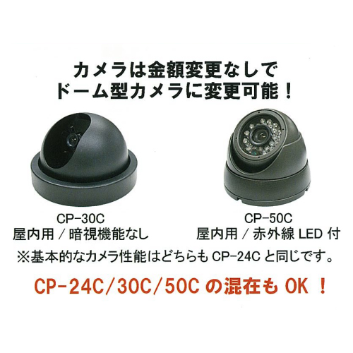 防犯カメラセット(カメラCP-24C×4台付属)【CP-540S4】