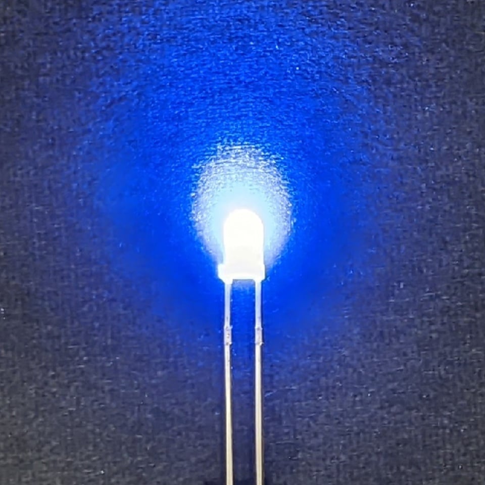 高輝度LED(青色 3mm 6個入り)【AP-L12】