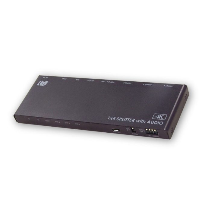 4K60Hz/ダウンスケール対応 HDMI分配器【RS-HDSP4PA-4K】