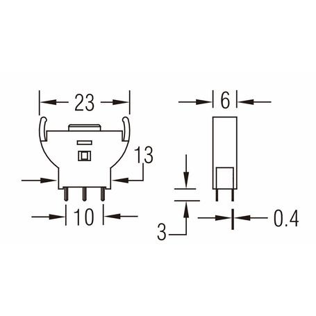 ボタン電池基板取付用ホルダー CR2032用(縦 小型)【CH74-2032LF】
