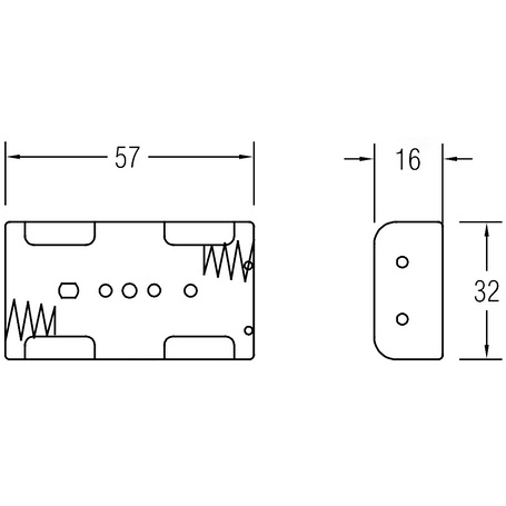 電池ケース 単3×2本 リード線【BH-321-1A】