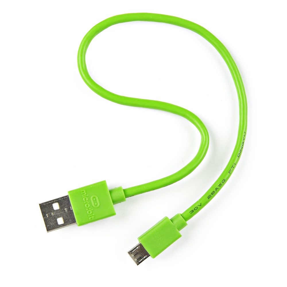 micro:bit USB Cable 300mm - Green【CAB-24507】
