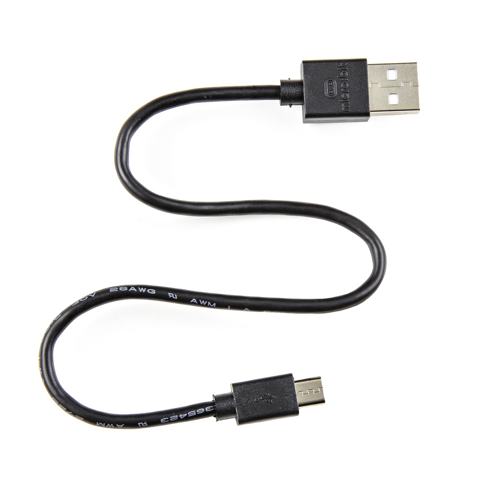 micro:bit USB Cable 300mm - Black【CAB-24508】
