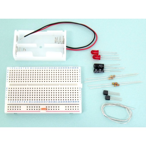 小型ブレッドボードパーツセット LED点滅回路【SBS-202】