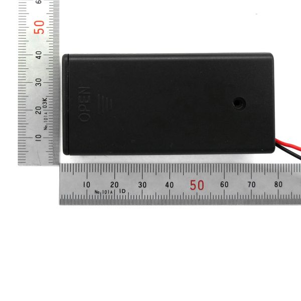 電池ケース(単3×2本、スイッチ/フタ/リード線付き)【GB-BHS-3X2C-LW】