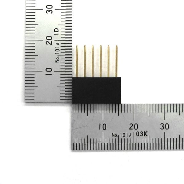 ピンソケット [6ピン×1列] 2.54mmピッチ リード長10mm 基板用【GB-SPS-256P(L10)】