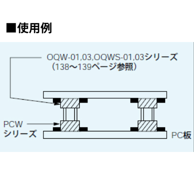 表面実装用縦型連結ソケット 2.54mmピッチ2列タイプ(10本入)【PCW-3-1-20P】