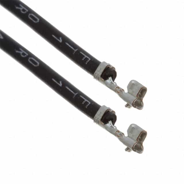 両端ソケット圧着済みリード線(AWG24、黒色、100mm)