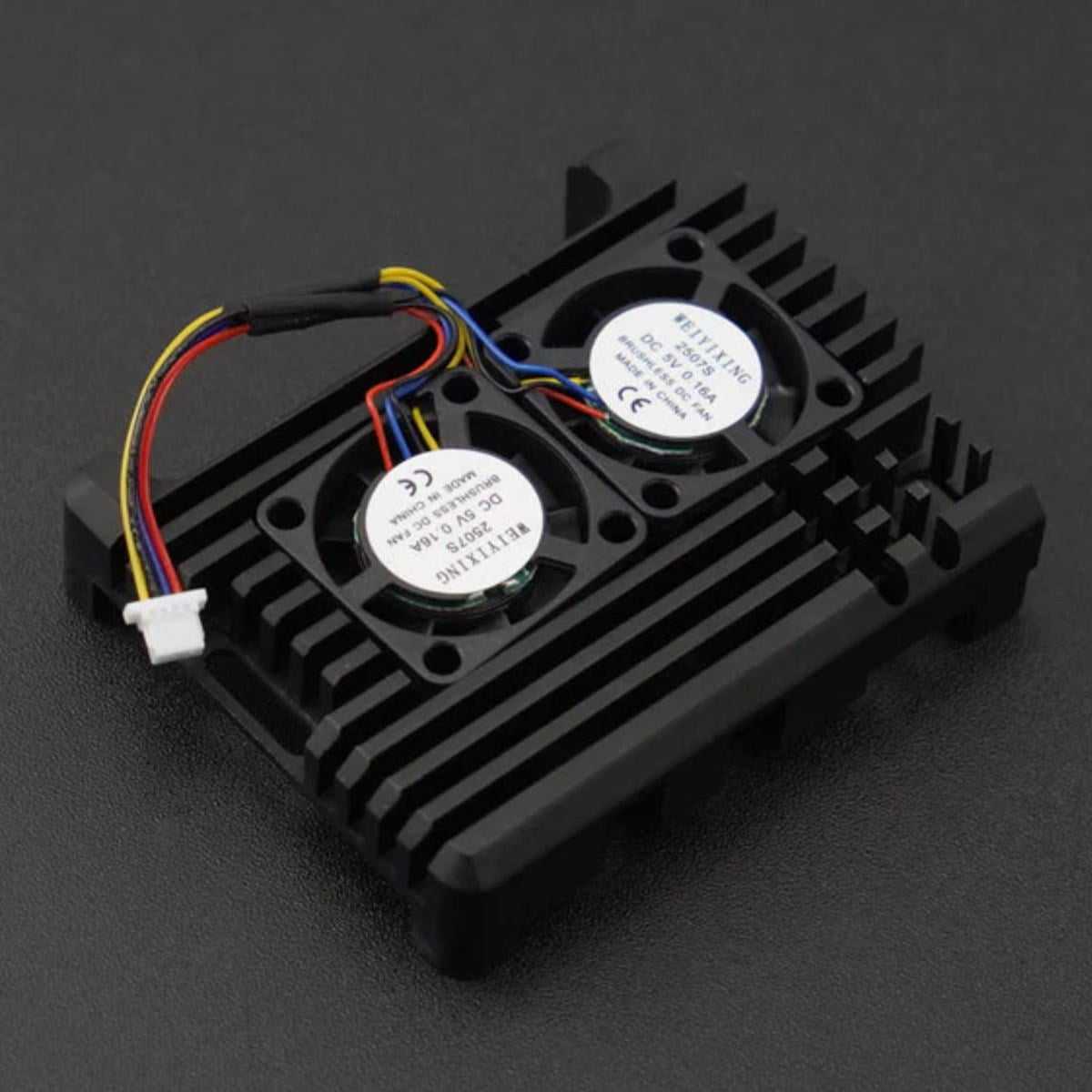 Raspberry Pi5用デュアルファン搭載メタルケース