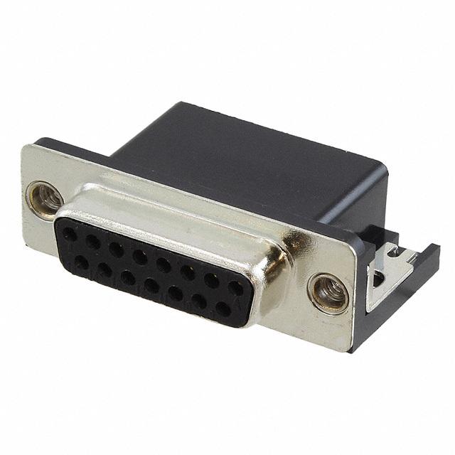 thumbnail image 2 of AMP 5747845-6 D-Sub Receptacle – Right Angle, 15-Position, 30µ Gold, 2.74mm 2 of 4