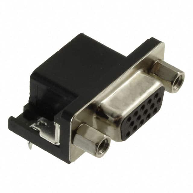 thumbnail image 2 of AMP 5747845-6 D-Sub Receptacle – Right Angle, 15-Position, 30µ Gold, 2.74mm 2 of 4