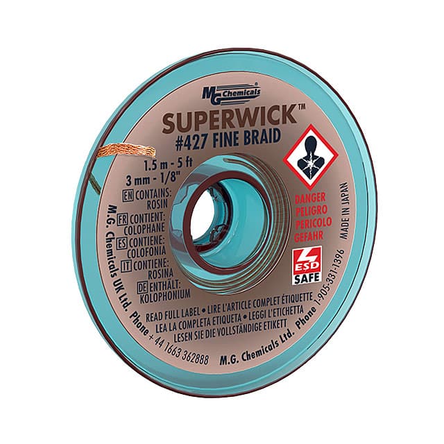 DESOLDER BRAID ROSIN 0.125"" 5' 427 MG Chemicals製｜電子部品・半導体通販のマルツ