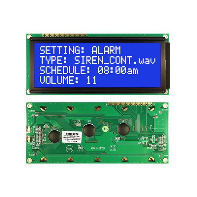【NHD-0420E2Z-NSW-BBW】LCD MOD 80DIG 20X4 TRANSMISV WHT