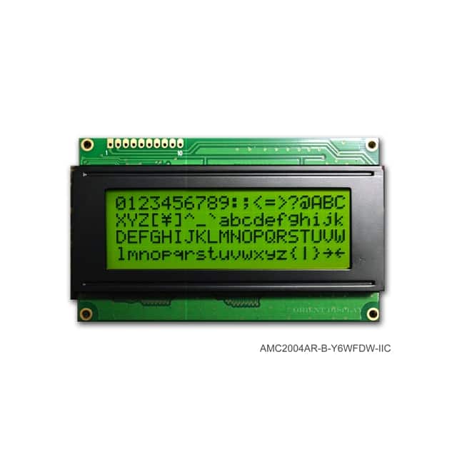 【AMC2004AR-B-Y6WFDY-I2C】LCD COB CHAR 20X4 Y/G TRANSF I2C