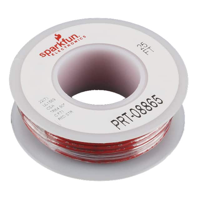【PRT-08865】HOOK-UP 22AWG RED 25'