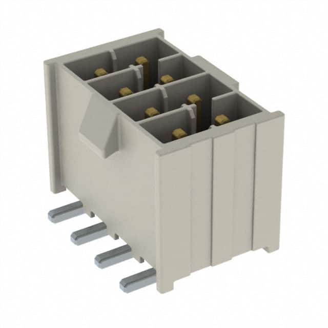 TSW-104-07-L-D 8-Position Vertical Header Connector - 2.54mm Pitch, Through-Hole, Pack Of 150