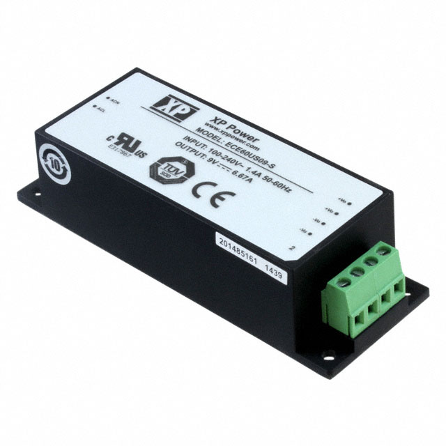 【ECE60US09-S】AC/DC CONVERTER 9V 60W