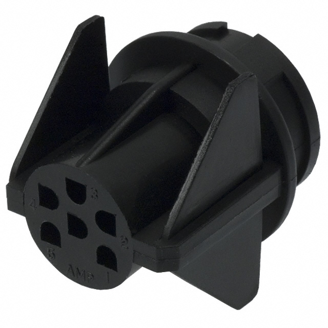 【207333-1】CONN RECEPT HOUSING CPC 6POS BLK