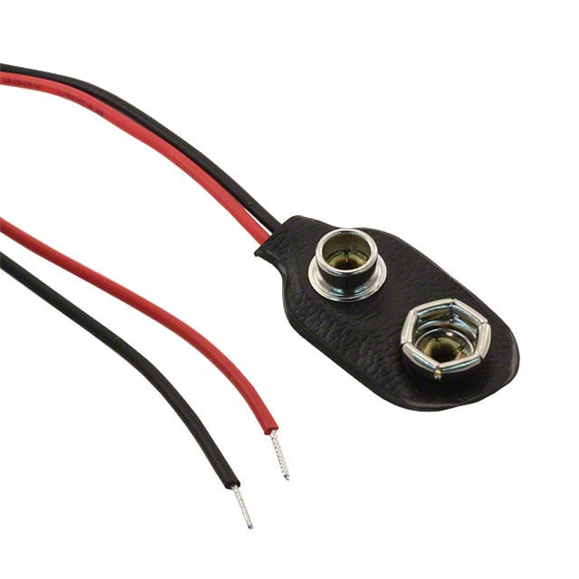 【232】BATT CONNECTOR SNAP 9V 4" LEADS