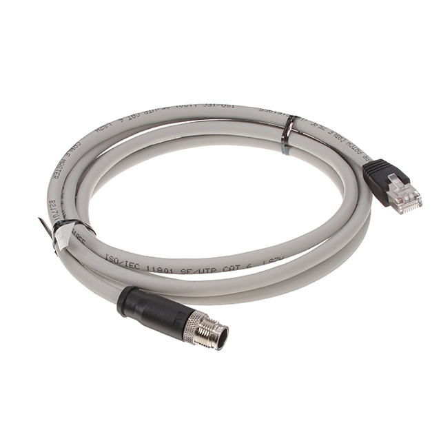 【T911854ACC】ETHERNET CABLE M12 TO RJ45, 2 M