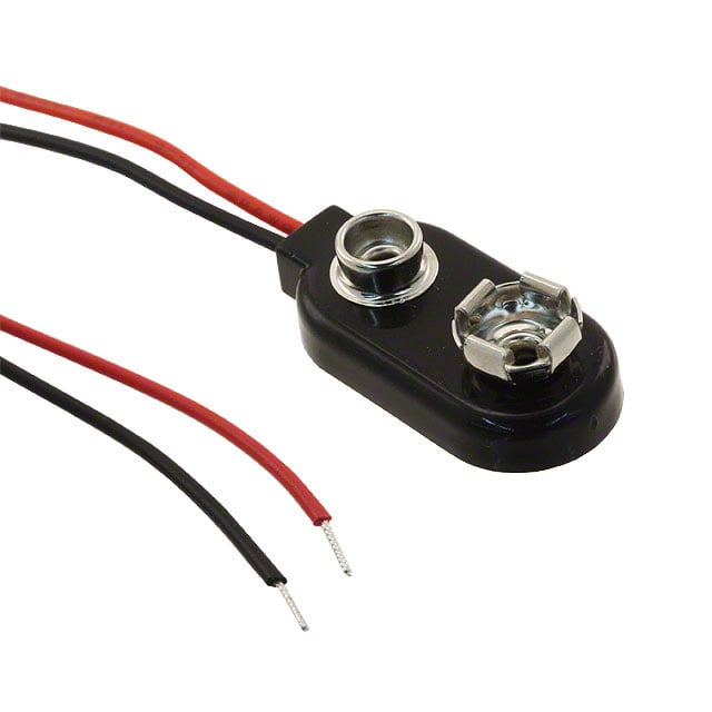 【2240】BATT CONNECTOR SNAP 9V 8" LEADS
