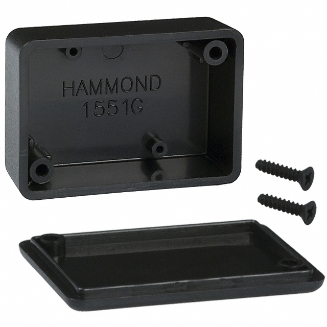 【1551KBK】BOX ABS BLACK 3.15"L X 1.58"W