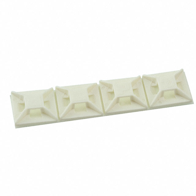 【ABM1M-AT-M】CABLE TIE HLDR QUAD ADHESIVE WHT