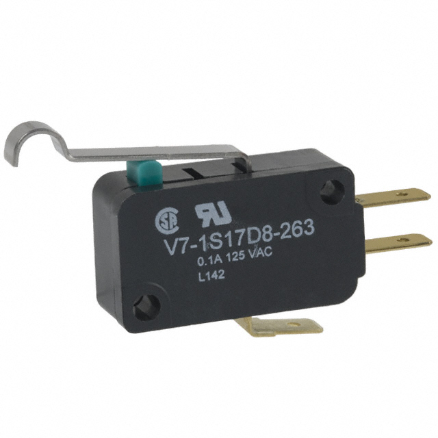 【V7-1S17D8-263】SWITCH SNAP ACT SPDT 100MA 125V