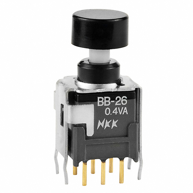 SWITCH PUSH DPDT 0.4VA 28V【BB26AB-HA】