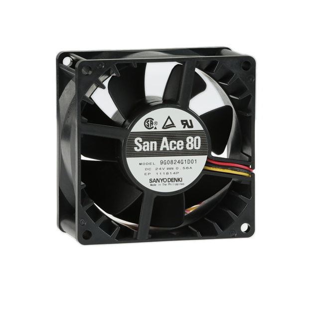 【9G0824G1D01】FAN AXIAL 80X38MM 24VDC WIRE
