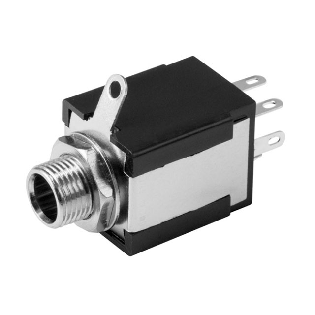 AUDIO JACK, 6.35 MM, VERTICAL, 3【SJ-63023H】