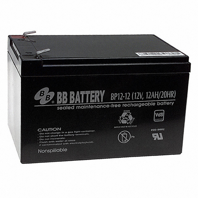 【BP12-12-T2-FR】BATTERY LEAD ACID 12V 12AH