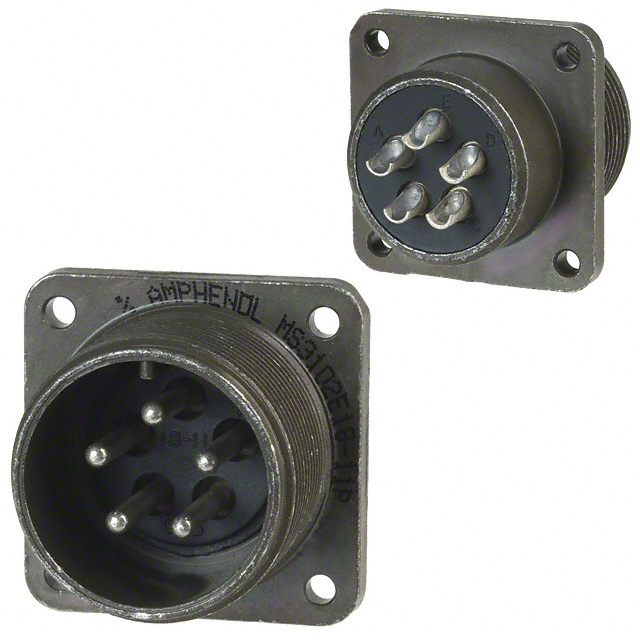 【MS3102E18-11P】CONN RCPT MALE 5P SILV SLDR CUP