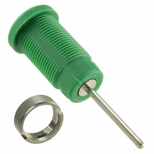 【CT2906-5】CONN BANANA JACK SOLDER GREEN